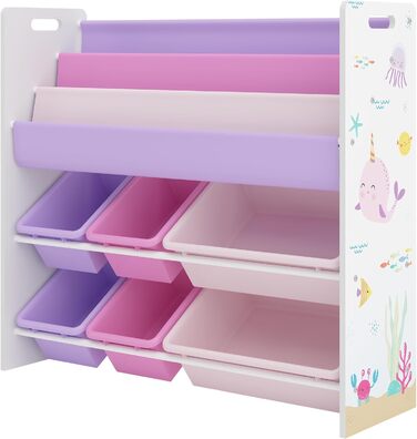 Дитяча полиця для іграшок en.casa Rødøy з 6 ящиками, 78 x 86 x 27 см, дизайн 