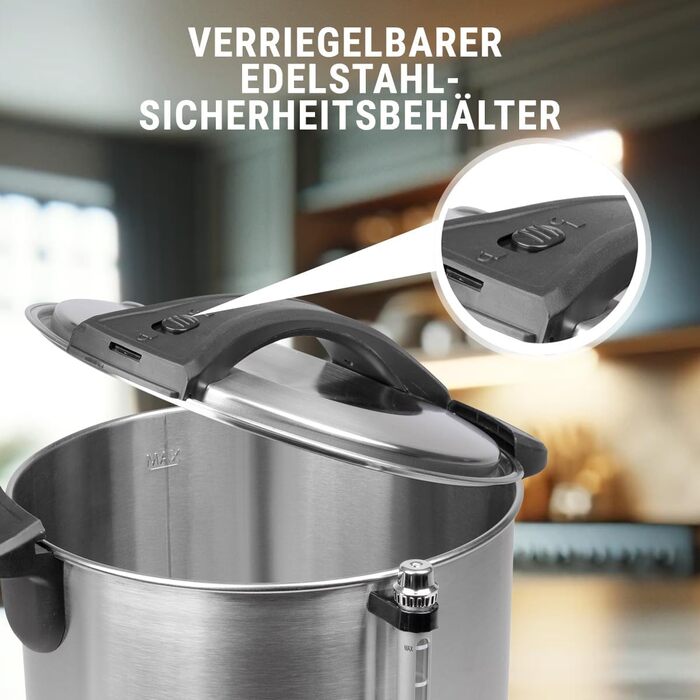 Автомат гарячих напоїв ProfiCook® PC-HGA 1196, 7л, з нержавіючої сталі | Для глінтвейну, чаю та кави | Обігрів та підтримання тепла