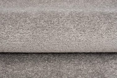 Флоридський килим TAPISO з коротким ворсом для спальні, вітальні, дитячої, підліткової спальні, світлий однотонний сучасний дизайн, Екотекс (140 х 190 см, темно-сірий)