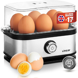 Електрична яйцеварка - 6 яєць, 400 Вт, Linsar