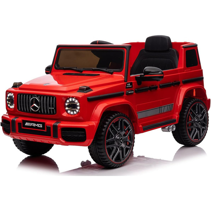 Дитячий електромобіль Mercedes G63 AMG 4x4 180 Вт, шкіряне сидіння, EVA колеса, пульт, 12V, червоний
