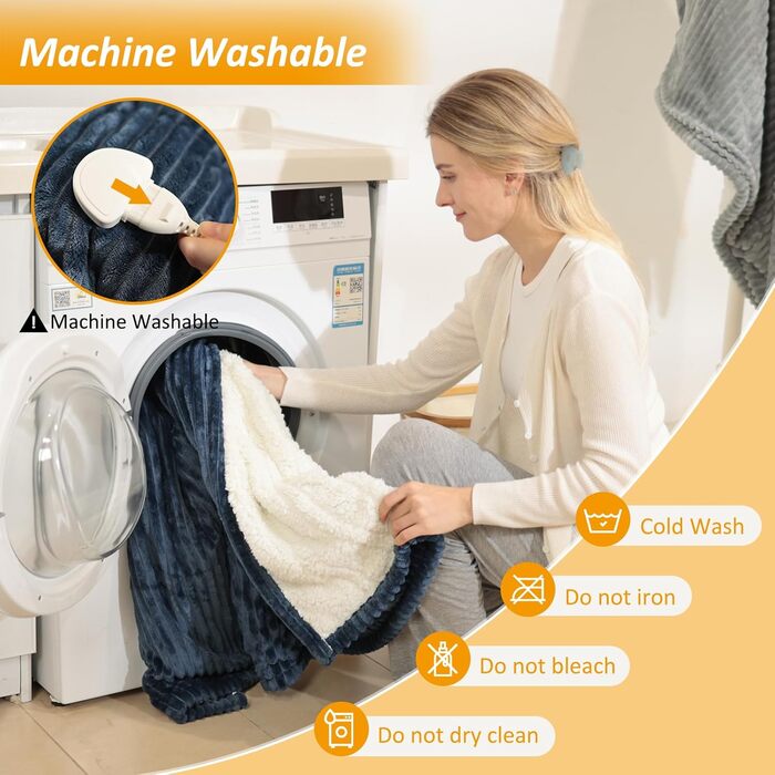 Електрична ковдра ITSHINY 180x135 см з цифровим регулятором, 6 режимів нагріву, таймер 1-10 годин, захист від перегріву, пральна, м'який фланель (Блакитна)