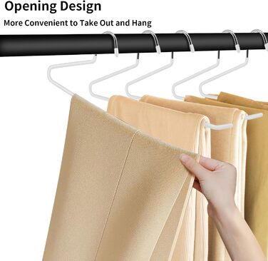 Металеві вішалки для штанів AIY05B, набір, 6 шт. - зручні, неслизькі, компактні, 38x13 см