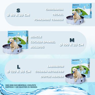 Басейн для собак CoolPets Splash - Басейн для охолодження для собак - Басейн для собак - Ванночка для собак - Грайливе охолодження - ø 120 x 30 см - L