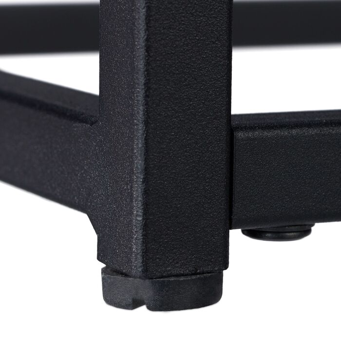 Чорний консольний столик Relaxdays з скляною стільницею