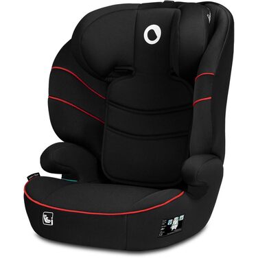 Автокрісло Lionelo Lars i-Size 100–150 см, Група 2/3, чорно-червоне, з регулюванням підголівника та бічними захистом