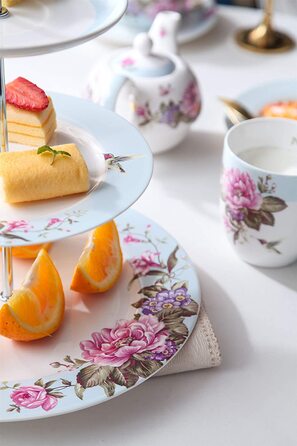 Комплект чашок для кави London Boutique K414, 330 мл, рожевий, 4 шт. (Porzellan, Shabby Chic, Vintage)