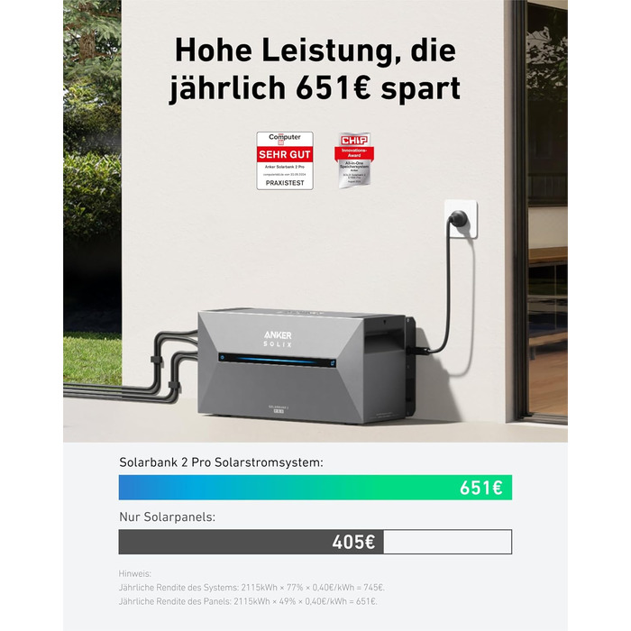 Сонячна електростанція Anker SOLIX для балкону (1780W | 3200Wh) з акумулятором Solarbank 2 E1600 Pro (1600Wh) та розширювальним акумулятором BP1600 (1600Wh), 4 панелі RS40T (445W), підставка, 4 MPPT, 1000W AC, Plug&Play