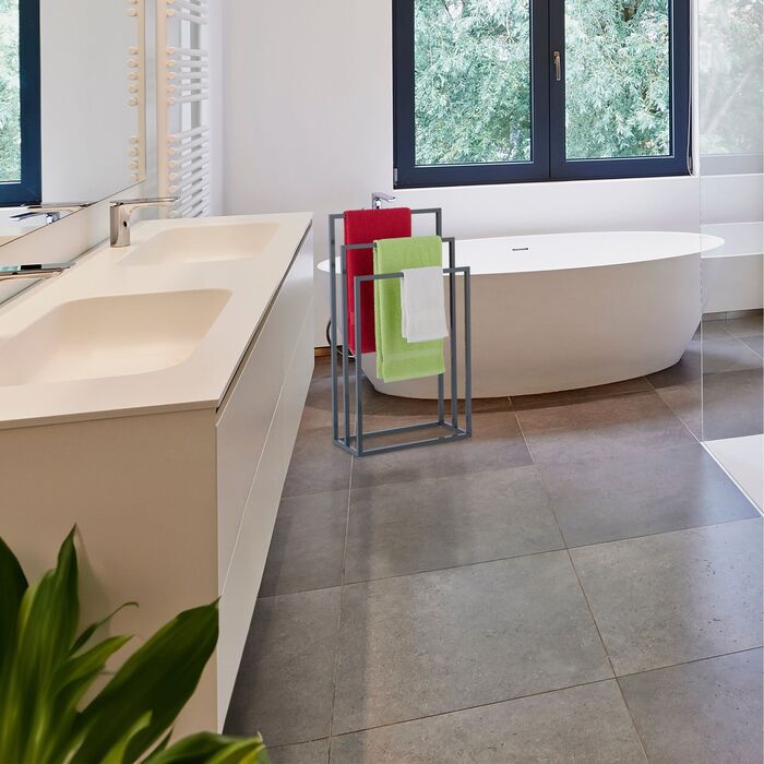 Підставка для рушників Relaxdays, 3-х секційна, антрацитова