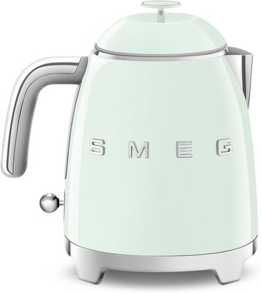 Електричний чайник Smeg KLF05CREU, 0.8 л, зелений, нержавіюча сталь, з індикатором рівня води та захистом від перегріву