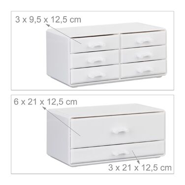 Організатор для макіяжу Relaxdays з 8 висувними ящиками