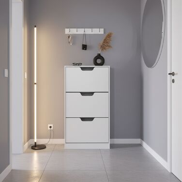 Взуттєва шафа Relaxdays з відкидною дверцями та відкритою полицею