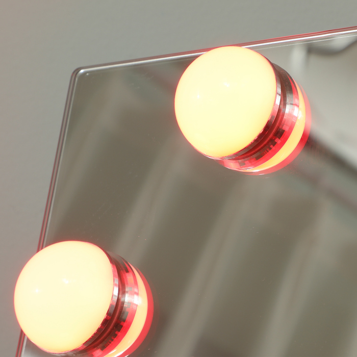 Дзеркало у повний зріст 150x40 см з RGB-підсвіткою LED, настінне/підлогове, з 21 лампочкою, 7 кольорів підсвітки, сенсорне керування, функція пам'яті.