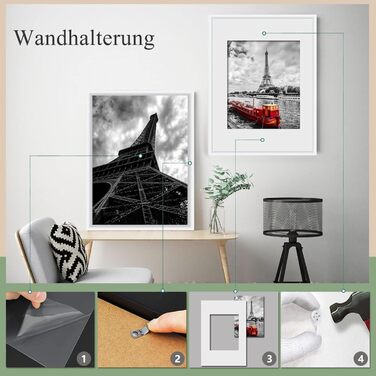 Набір фоторамок 5er Bilderrahmen DIN A4 (13x18 см) білий - рамки для фото, портретів, для дому та офісу з плексигласом, для встановлення та підвішування