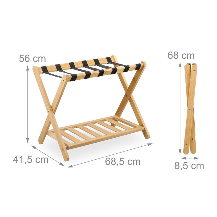 Підставка для валіз Relaxdays з бамбука