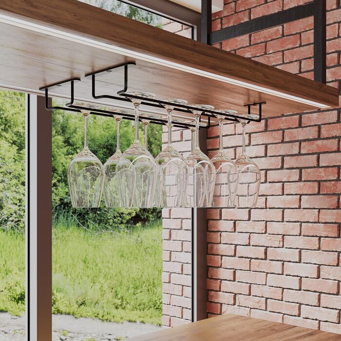 Кріплення для келихів Wallniture Brix, 43.2 см, чорний, 2 шт.