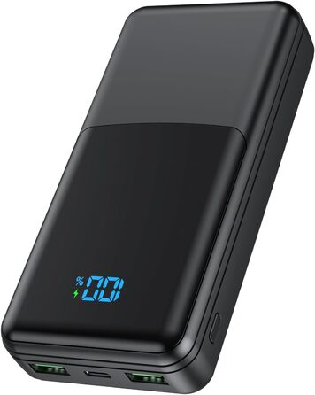 Повербанк Coblob 27000 мАг, швидка зарядка USB C 30 Вт, LED-дисплей, 3 виходи, 2 входи, чорний