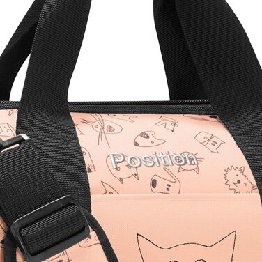 Дитяча сумка Reisenthel Allrounder M Kids Рожева з милими тваринами - маленька дорожня сумка для дітей з кріпленням для ручки валізи