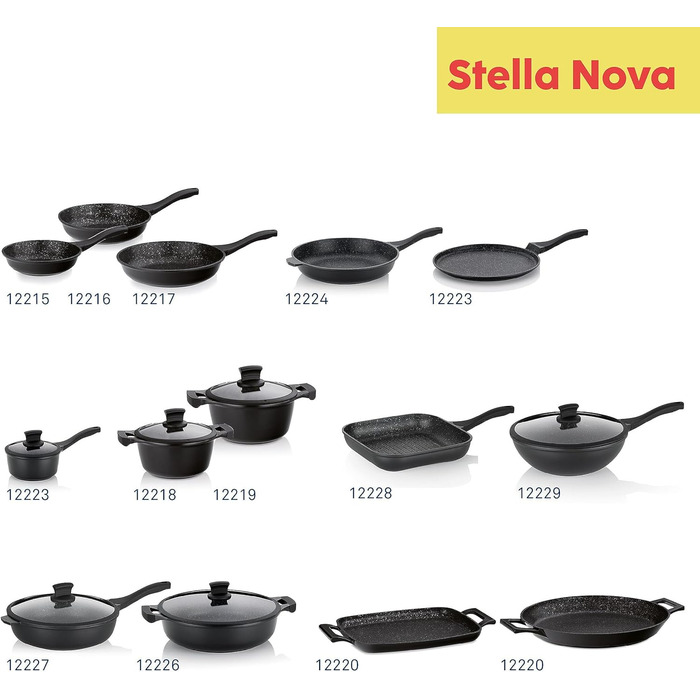 Сковорода Kela 12217 Stella Nova, алюміній, 5 літрів, чорна (Ø 24 см)