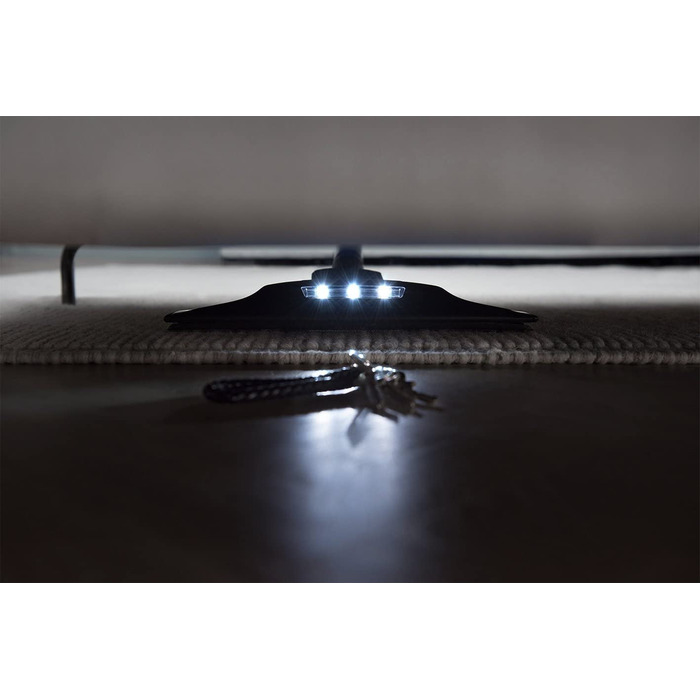 Сопло для твердої підлоги AEG AP350 SpeedyClean Illumi (плоске і рухоме сопло зі світлодіодним підсвічуванням, висотою 46 мм, всмоктуючий пристрій під диванами і м'якими меблями, шарнірне з'єднання, всмоктуючий пристрій на 360 по всьому периметру) чорний