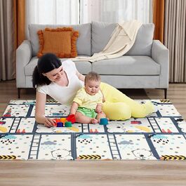 Дитячий ігровий килимок Baby Vivo XXL 200х180 см з ведмедиками