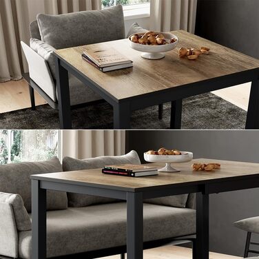 Розсувний обідній стіл Vicco Granny, 120x70 см, дуб/антрацит, 80-120x76x70 см