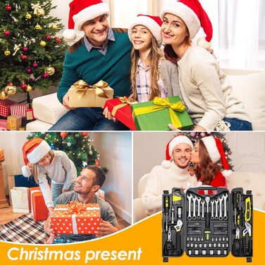 Набір інструментів 95 предметів у пластиковому кейсі Werkzeugkoffer: викрутки, головки, тріскачки для дому, авто, гаража (жовтий)