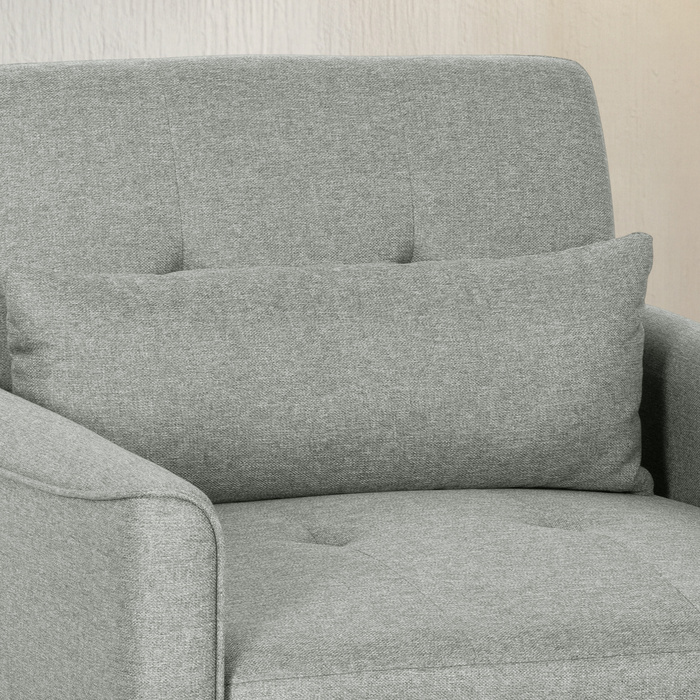 Тріо-функції: крісло-ліжко, розкладне диван-ліжко з регульованою спинкою, сіре