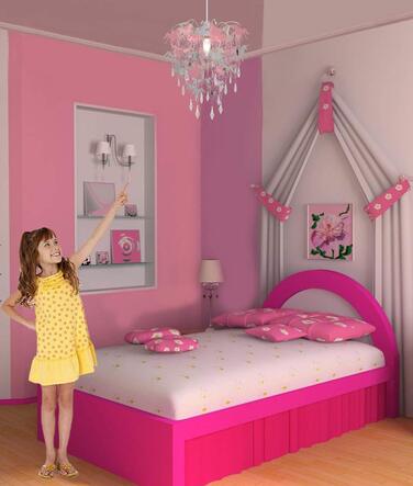 Абажур для дитячої спальні для дівчаток (єдиноріг)