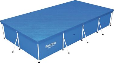 Рама Bestway Steel Pro прямокутна, синя, (400 x 211 x 81 см, набір для басейну брезент)