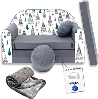 Дитяче крісло-софа 3в1 з функцією ліжка для дівчаток та хлопчиків, крісло-мішок, дитяче ліжко-крісло для дитячої кімнати