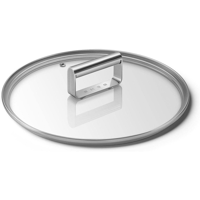 Кришка для каструль Smeg CKFL3001 зі загартованого скла з ручкою з нержавіючої сталі та випускником пари, діаметр 24 см