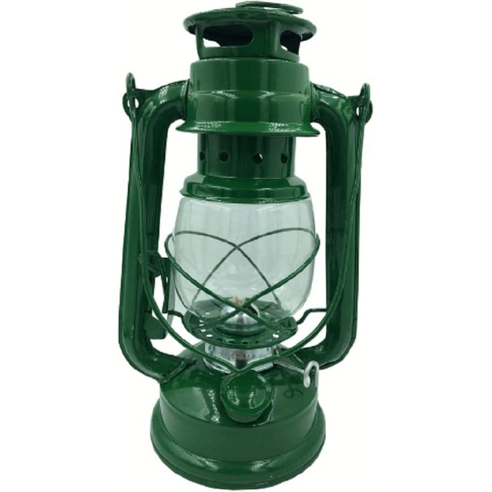 Гасова лампа BESTIF для інтер'єру, набір з 2 предметів, ностальгічний настільний світильник з гнітом, масляна лампа (зелений)