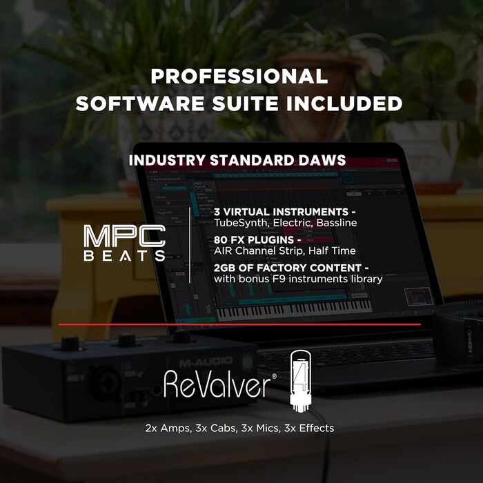 M-Audio M-Track Duo - USB аудіоінтерфейс для запису, стрімінгу та подкастингу (2 XLR/Line входи, 48kHz)