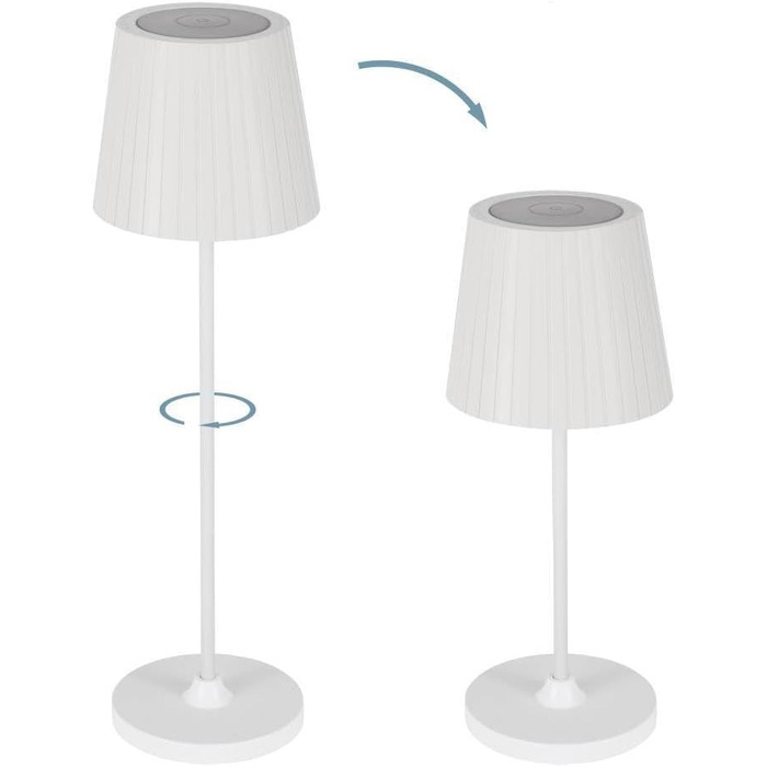 LED настільна лампа EGLO Cabozo для вулиці, торшероподібна, сенсорне керування, диммування, USB-порт, пластик, тепле біле світло, IP44