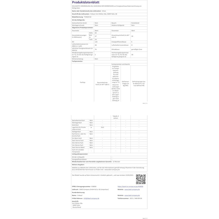 Автомобільний холодильник Tillvex 24L електричний 230/12V | Міні-холодильник для авто, кемпінгу, охолодження та підігріву | Еко-режим, антрацит