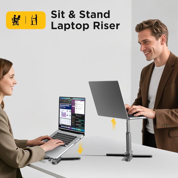 Підставка для ноутбука FoldWise X - алюмінієва, регульована, 360° - для 11-18 дюймів