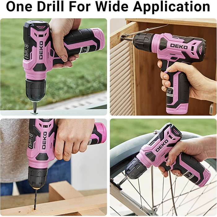 Набір інструментів DEKO 126 предметів в кейсі: професійний набір для дому, офісу та саду, рожевий