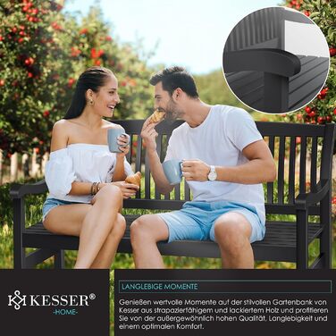 Садова лавка KESSER® дерев'яна для 3-4 осіб, анодований алюміній, стійка до погодних умов, 320 кг, з чохлом 150 см, антрацит
