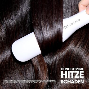 Випрямляч для волосся ghd Chronos Max – білий, широкі пластини, швидке випрямлення, блиск, захист від пошкодження, для густого та кучерявого волосся