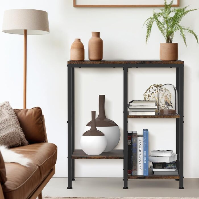 Металевий стелаж для мікрохвильовки, 4 яруси, регульований, для кухні, чорний