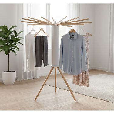 Relaxdays Сушарка для білизни з бука, 18 вішалок