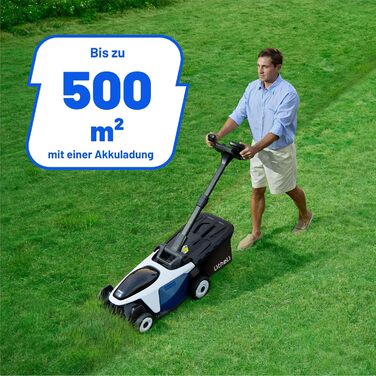 Акумуляторний акумуляторний газонокосарка Litheli Easysurge 43 см, 40V, самохідна, безщітковий двигун, до 500 м², 50 л, 25-75 мм, 2 x 4.0 Ah