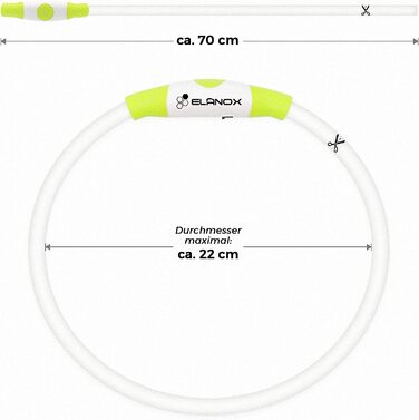 Світлодіодний нашийник ELANOX для собак перезаряджається USB універсальний світиться нашийник (зелений)