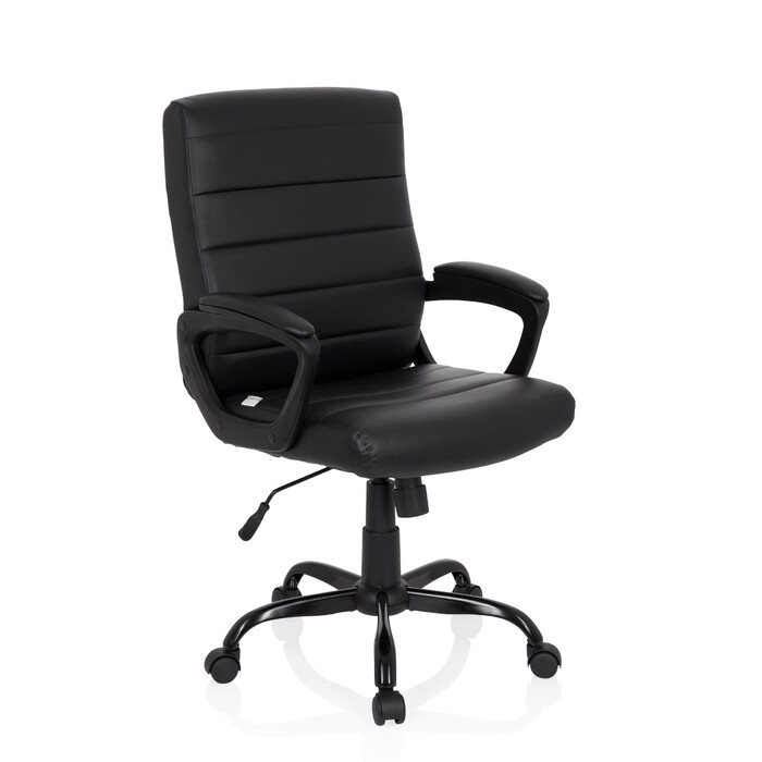Ергономічне крісло для офісу/керівника ERGOSMOOTH BIG з штучної шкіри, чорного кольору, hjh OFFICE