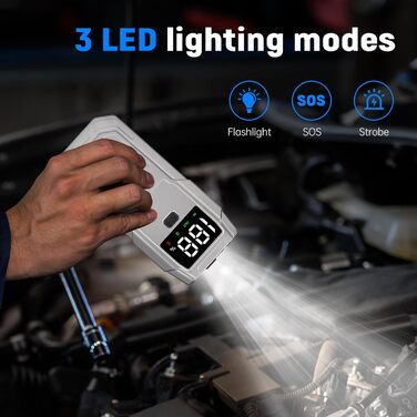 Портативний пусковий пристрій Auto-Starthilfe: Powerbank 5000A для автомобілів до 9.5л бензину або 8.0л дизеля