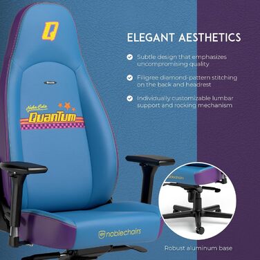 Noblechairs ICON Cognac/Schwarz - Ігровий крісло Noblechairs з підлокітниками, 150 кг, ергономічне, офісне, з підлокітниками та подушками