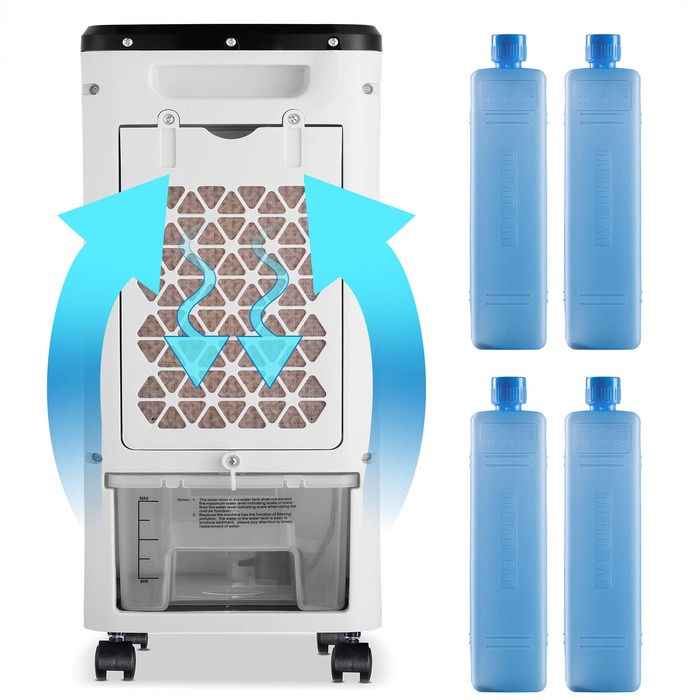 Мобільний кондиціонер Aircooler 4в1 білий/чорний 3.5л