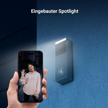 Відеодзвінок EZVIZ CP3 Pro з акумулятором та Chime CH1, бездротовий, з камерою, розпізнавання людей, 2K, кольорове нічне бачення, двосторонній аудіо, 8GB eMMC, комплект з дзвінка, сонячна панель