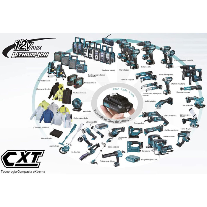 Пилосос Makita CL108FDZ 12 В Max CXT літій, барвистий